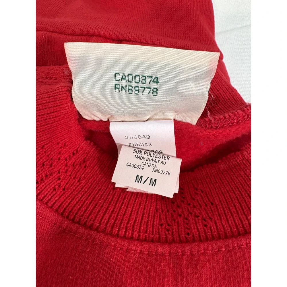 VTG Northern Reflections Women's Red Sweatshirt Birds Cardinal Blue Jay Size M